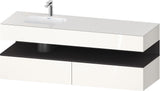 DURAVIT Qatego Studio F. A. Porsche Einbauwaschtisch mit Konsolenwaschtischunterbau 1600 mm Weiß Matt