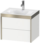 Duravit XVIU Möbelwaschtischset 600x480mm mit Viu Waschtisch und Nussbaum-Einrichtung