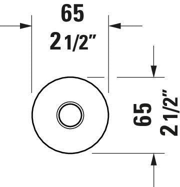 DURAVIT Brausearm L 200mm Deckenmontage Rosette rund Gold Poliert
