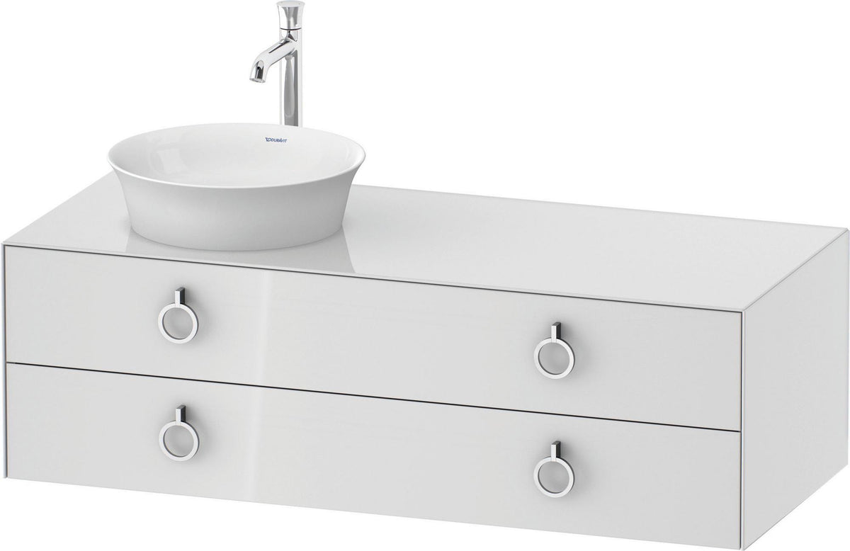DURAVIT White Tulip Waschtischunterbau 1300 mm Taupe Seidenmatt mit LED-Beleuchtung