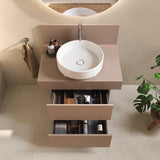 Duravit Balcoon Konsole 800x370x550 mm mit mittigem Ausschnitt, Elfenbein Matt