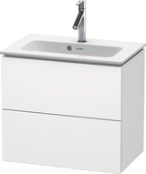 Duravit L-Cube Waschtischunterbau 620 mm Weiß Matt mit 2 Schubkästen und Tip-On Technik