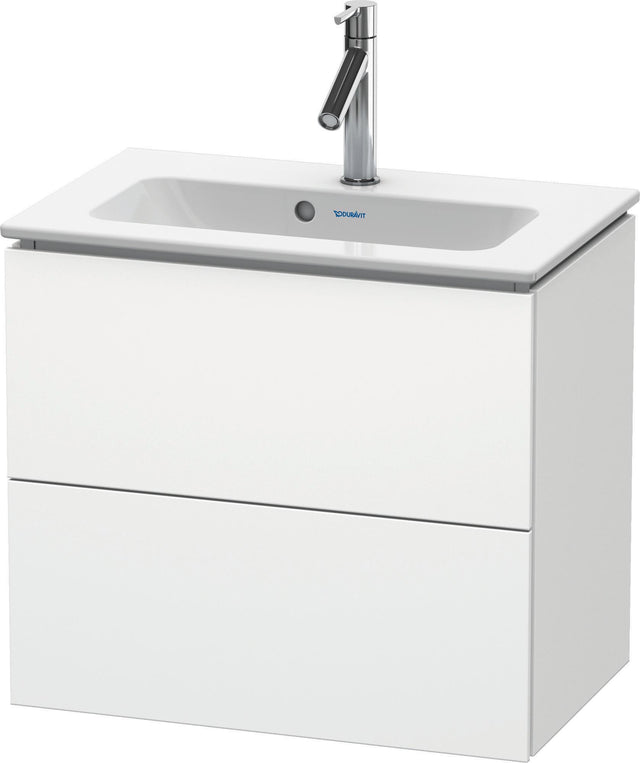 Duravit L-Cube Waschtischunterbau 620 mm Weiß Matt mit 2 Schubkästen und Tip-On Technik