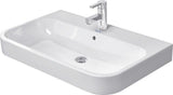 Duravit Möbelwaschtisch HAPPY D.2 800 x 505 mm weiß mit Überlauf und Hahnlochbank