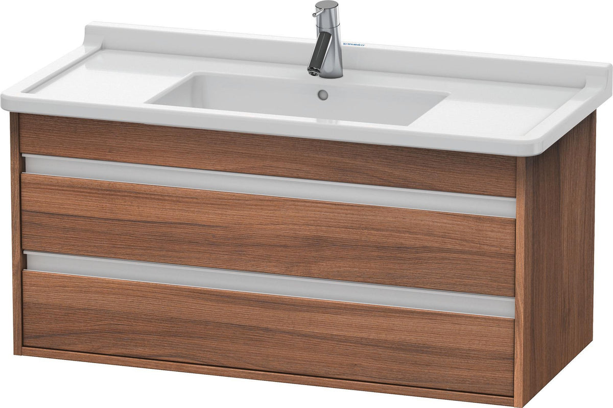 DURAVIT Ketho Waschtischunterbau wandhängend 1000 mm basalt matt, 2 Schubkästen, Soft-Close