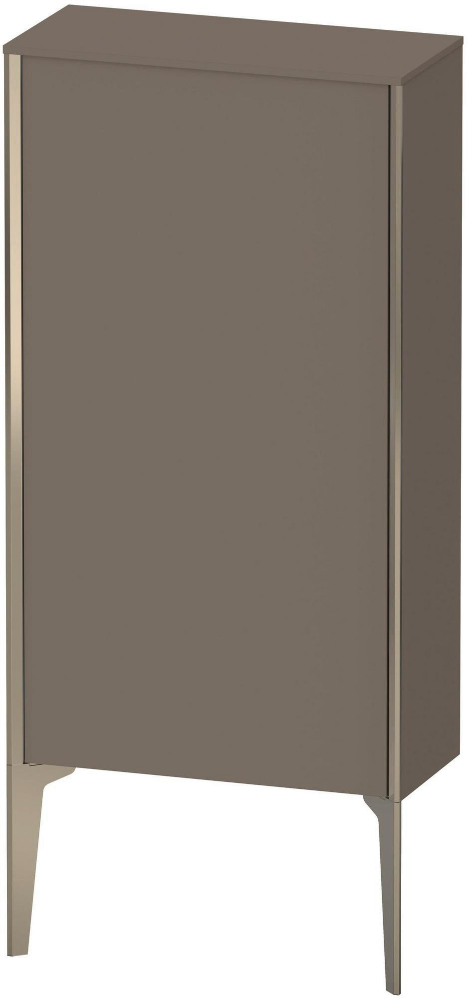 DURAVIT XViu Halbhochschrank 890x500x240mm grau seidenglänzend, 1 Tür, Push-Open