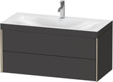 DURAVIT XViu c-bonded Waschtischunterbauset 1000 mm mit 2 Schubkästen, anthrazit
