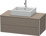DURAVIT XSquare Waschtischunterbau 1000 mm Flannel Grey Hochglanz mit 2 Schubkästen