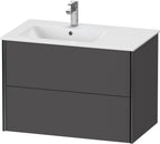 graphit matt / Spanplatte / 2Schubk.,schwarz matt/graphit