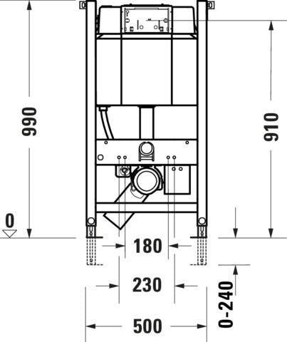 DURAVIT DuraSystem WC-Element Standard 99 cm – Trockenbau Installationssystem
