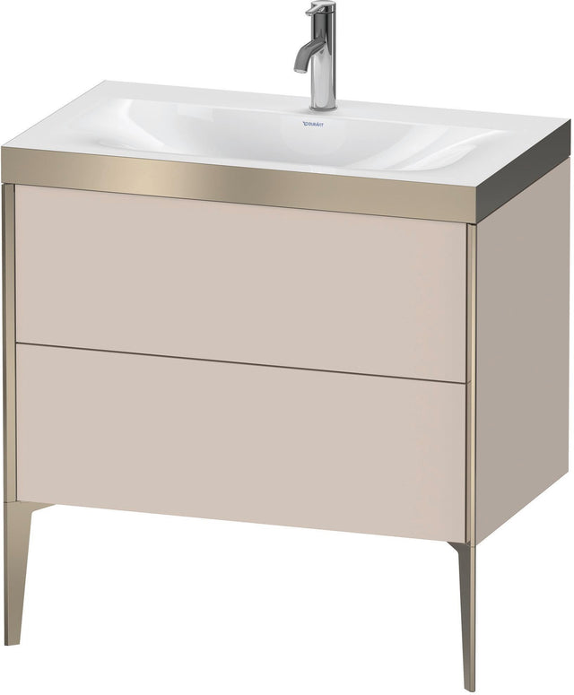 DURAVIT XViu c-bonded Waschtischset bodenstehend 800 mm mit 2 Auszügen und Push-Open