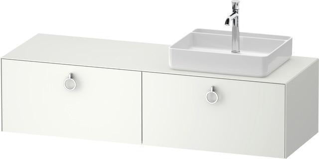 Duravit Waschtischunterbau White Tulip 1600 mm Eiche Nussbaum links – Design von Philippe Starck