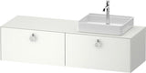 Duravit Waschtischunterbau White Tulip 1600 mm Eiche Nussbaum links – Design von Philippe Starck