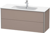 DURAVIT XSquare Waschtischunterbau 1210 mm, 2 Schubkästen, Basalt Matt, wandhängend