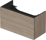 Duravit L-Cube Waschtischunterbau 984 mm Amerikanischer Nussbaum, 2 Schubkästen, wandhängend
