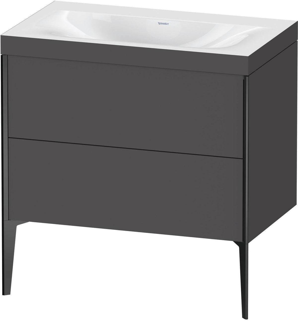 DURAVIT XViu c-bonded Waschtischset 800 mm mit 2 Auszügen, bodenstehend, Soft-Close