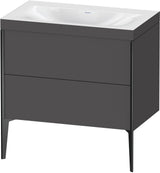 DURAVIT XViu c-bonded Waschtischset 800 mm mit 2 Auszügen, bodenstehend, Soft-Close