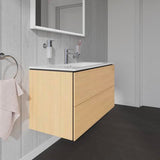 Duravit L-Cube Waschtischunterbau 1020 mm taupe matt – wandhängend, 2 Schubkästen, Tip-On