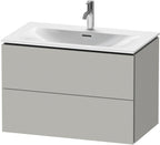 betongrau matt / Spanplatte / 2 Schubkästen