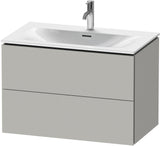 Duravit L-Cube Waschtischunterbau 820 mm weiß matt mit 2 Schubkästen und Tip-On-Technik
