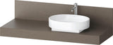 DURAVIT Balcoon Konsole 1400x370x550 mm mit Ausschnitt links, Lava Struktur