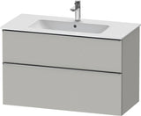 DURAVIT D-Neo Waschtischunterbau 1010 mm Eiche Schwarz mit Bronze Griff
