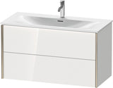 DURAVIT XViu Waschtischunterbau wandhängend 1010 mm, 2 Schubkästen, weiß matt – mit Tip-On-Technik