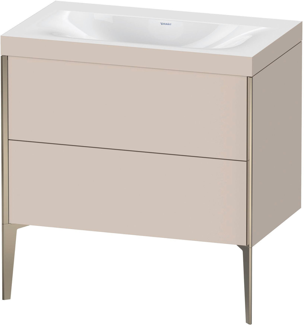 DURAVIT XViu c-bonded Waschtischset 800 mm bodenstehend mit 2 Auszügen und Tip-on Technik