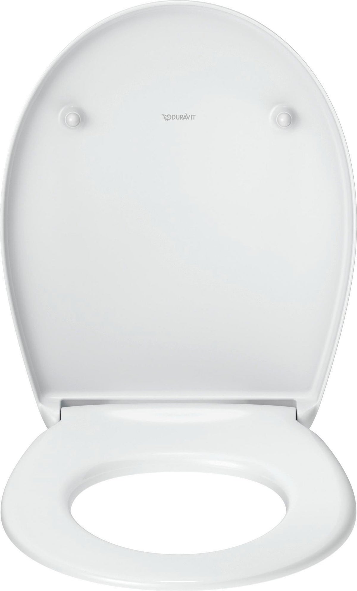 DURAVIT Univavo WC-Sitz Oval Tief 452mm mit Absenkautomatik, Duroplast, abnehmbar, Edelstahl-Scharniere, Weiß