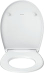 DURAVIT Univavo WC-Sitz Oval Tief 452mm mit Absenkautomatik, Duroplast, abnehmbar, Edelstahl-Scharniere, Weiß