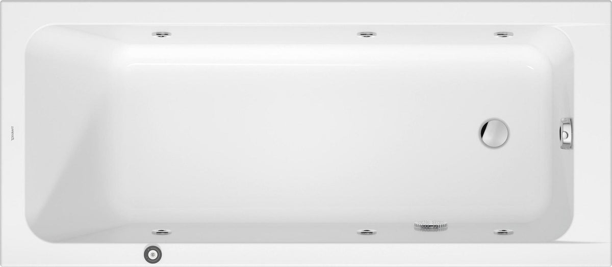 Duravit D-Code 2.0 Whirlwanne 1600x700mm Einbau mit Jet-Project, Weiß