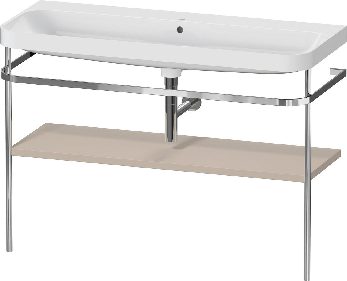 Duravit Happy D.2 c-shaped Waschtischset 1175 mm mit Metallkonsole und Waschschüssel