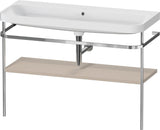 Duravit Happy D.2 c-shaped Waschtischset 1175 mm mit Metallkonsole und Waschschüssel