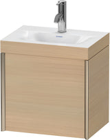DURAVIT XViu Waschtischunterbauset 460 mm, 1 Tür, champagner matt / mediterrane eiche