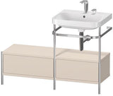 Duravit Waschtischset Happy D.2 Plus 1200x490mm taupe supermatt – Einrichtungssystem Nussbaum rechts