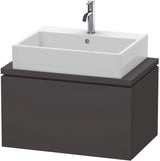 DURAVIT L-Cube Konsolenwaschtischunterbau 720 mm betongrau matt mit Tip-on-Auszug