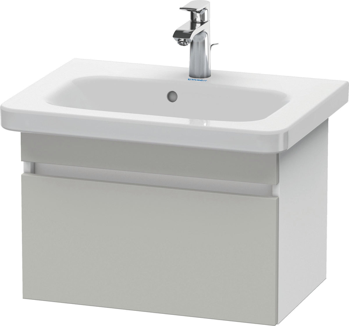 DURAVIT DuraStyle Waschtischunterbau wandhängend 580 mm betongrau matt mit Soft-Close-Auszug