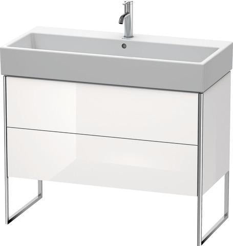 Duravit XSquare Waschtischunterbau 984x731x460 mm mit integriertem Fußgestell, s-matt ES Ahorn