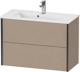 DURAVIT XViu Waschtischunterbau wandhängend 810 mm, 2 Schubladen, champagner matt/weiß matt