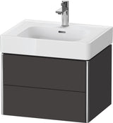 Duravit XSquare Waschtischunterbau 584 mm, 2 Schubkästen, Tip-on, Taupe