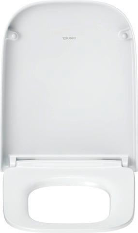 DURAVIT Univavo WC-Sitz eckig tief 448 mm mit Absenkautomatik, abnehmbar, Edelstahl-Scharniere, Weiß