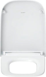 DURAVIT Univavo WC-Sitz eckig tief 448 mm mit Absenkautomatik, abnehmbar, Edelstahl-Scharniere, Weiß
