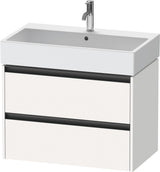 Duravit Ketho.2 Waschtischunterbau 784 mm wandhängend betongrau matt mit 2 Schubkästen