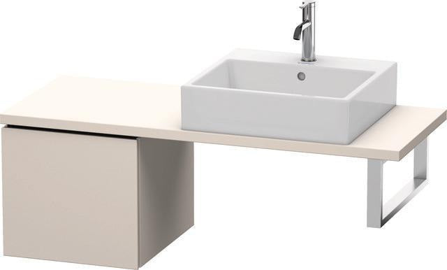 Duravit L-Cube Konsolenunterschrank 420 mm flannel grey hochglanz mit Tip-on-Technik