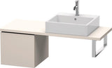 Duravit L-Cube Konsolenunterschrank 420 mm flannel grey hochglanz mit Tip-on-Technik
