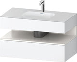 DURAVIT Qatego Einbauwaschtisch mit Konsolenwaschtischunterbau 1000 mm, 1 Auszug, antibakteriell