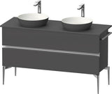 DURAVIT Sivida Konsolenwaschtischunterbau 1315 mm, bodenstehend, Weiß Matt, 2 Schubkästen