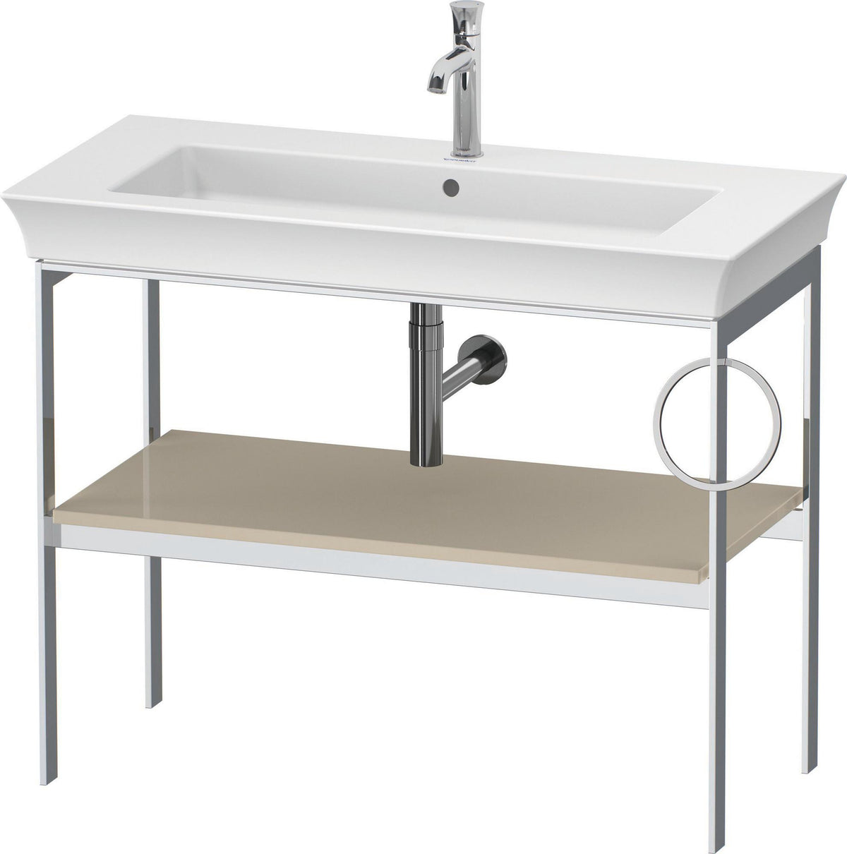 DURAVIT White Tulip Metallkonsole 984 mm Taupe Hochglanz von Philippe Starck