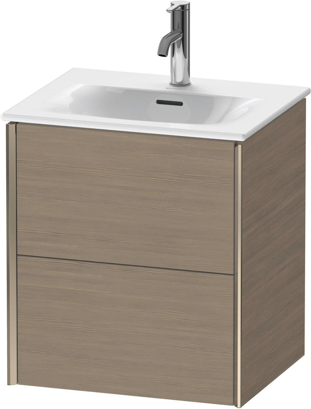 DURAVIT XViu Waschtischunterbau wandhängend 557 mm Eiche mit 2 Schubkästen und Tip-on Technik