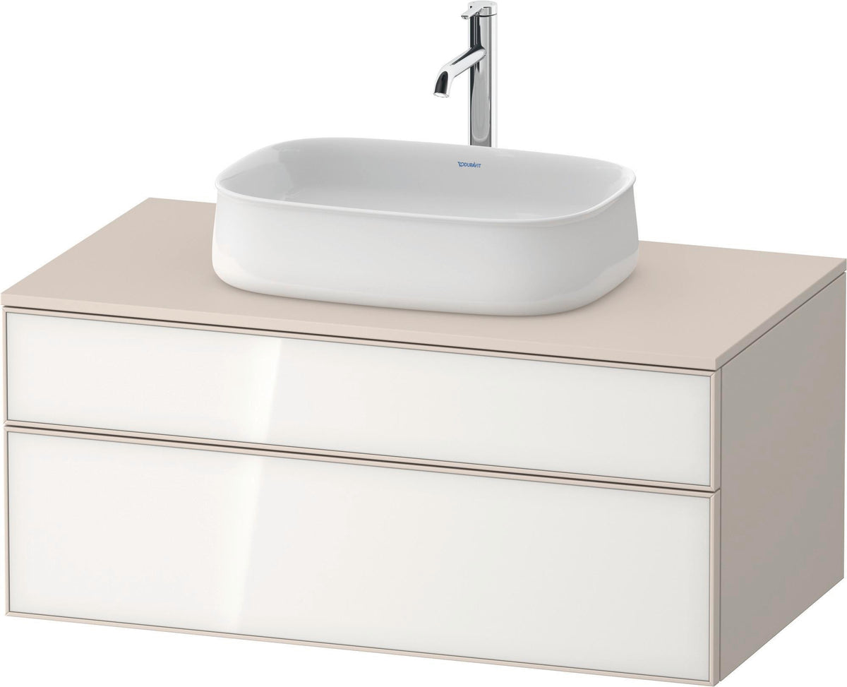 DURAVIT Zencha Konsolenwaschtischunterbau 1000 mm Eiche Anthrazit mit Tip-on Technik